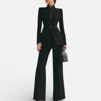 Damen Hosenanzug Zweiteiler Blazer Hose