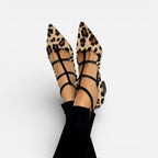 Dameballerinaer med spids form og remdesign