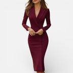 Damen Blazer Kleid mit Knopfleiste und taillierter Passform