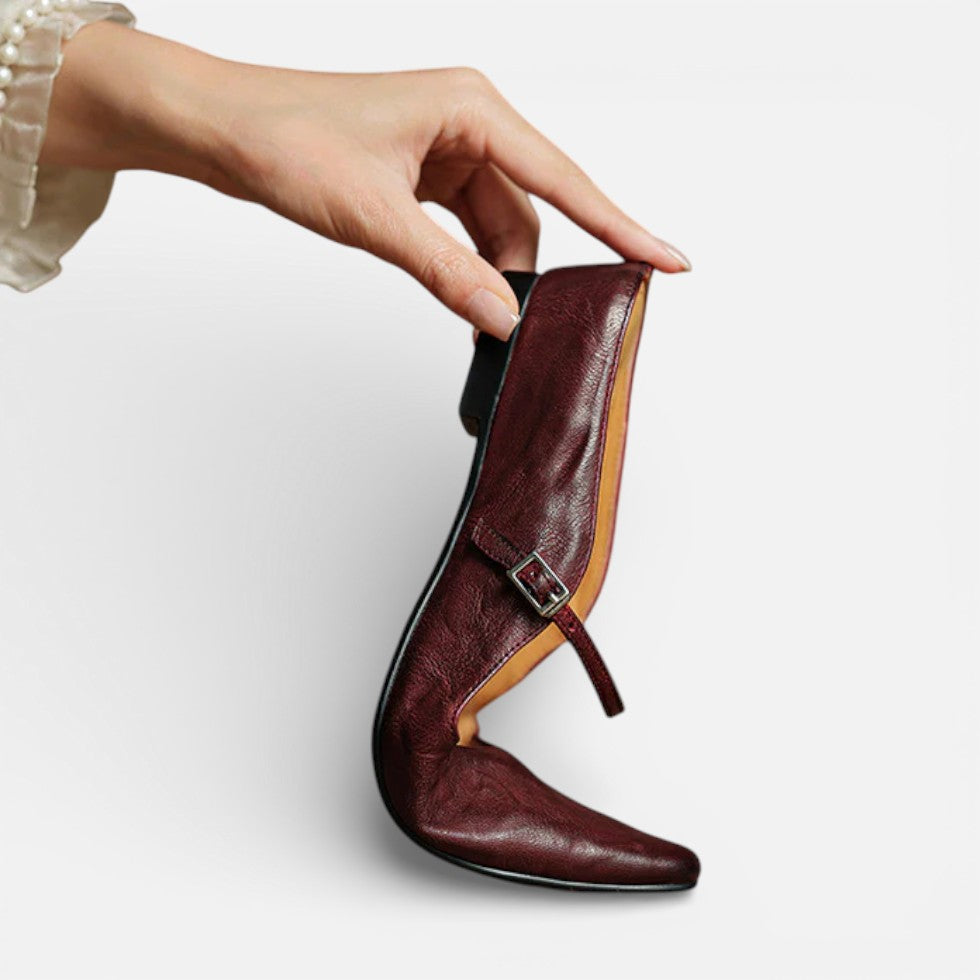 Damen Ballerinas mit Riemchen und flacher Sohle