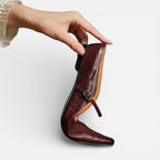 Damen Ballerinas mit Riemchen und flacher Sohle