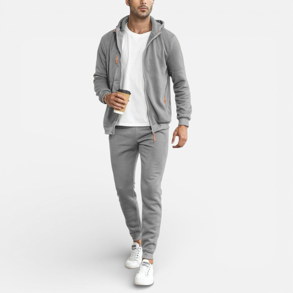 Herren Trainingsanzug mit Kapuzenjacke und Jogginghose