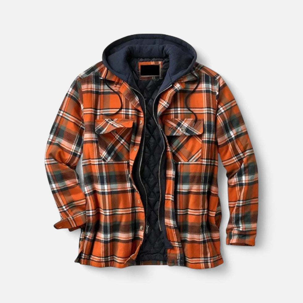 Herren Kariertes Flanellhemd mit Futter