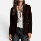 Blazer Langarm Reverskragen Knopfleiste Taschen