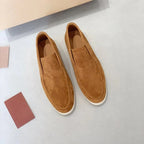 Herreslippers i ruskind til at smutte i