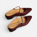 Damen Ballerinas mit Riemchen und flacher Sohle