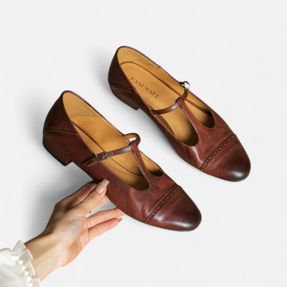 Elegante Flats mit Vintage Riemchen für Damen