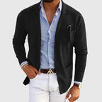 Herreblazer i old money-stil med reverskrave