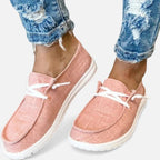 Leinenslipper Damen mit leichter Sohle