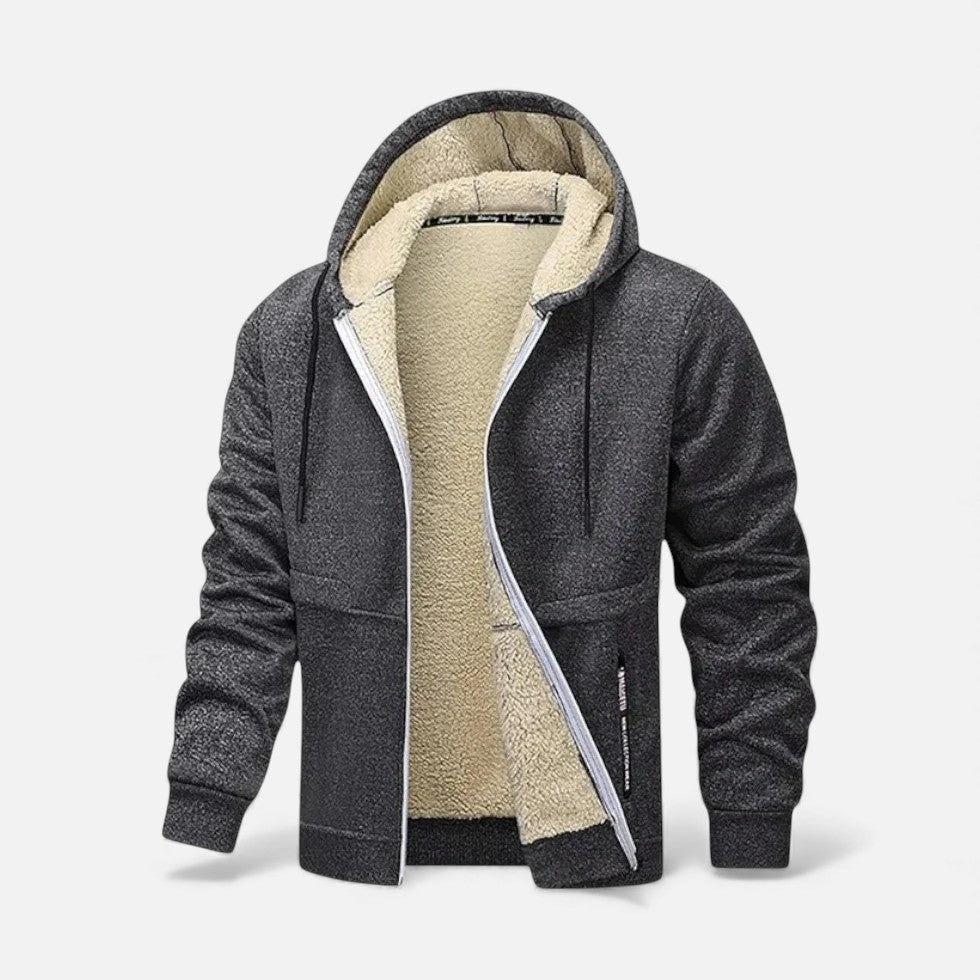 Fleecegefütterte Kapuzenjacke Herren