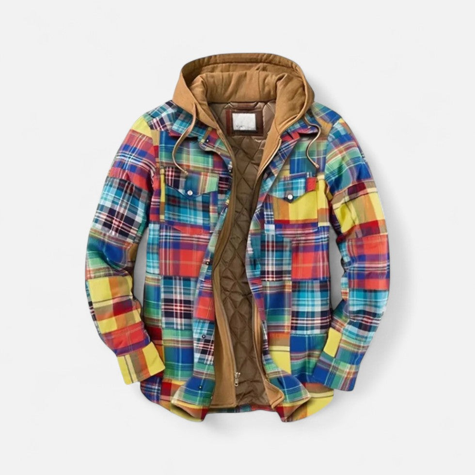 Herren Kariertes Flanellhemd mit Futter