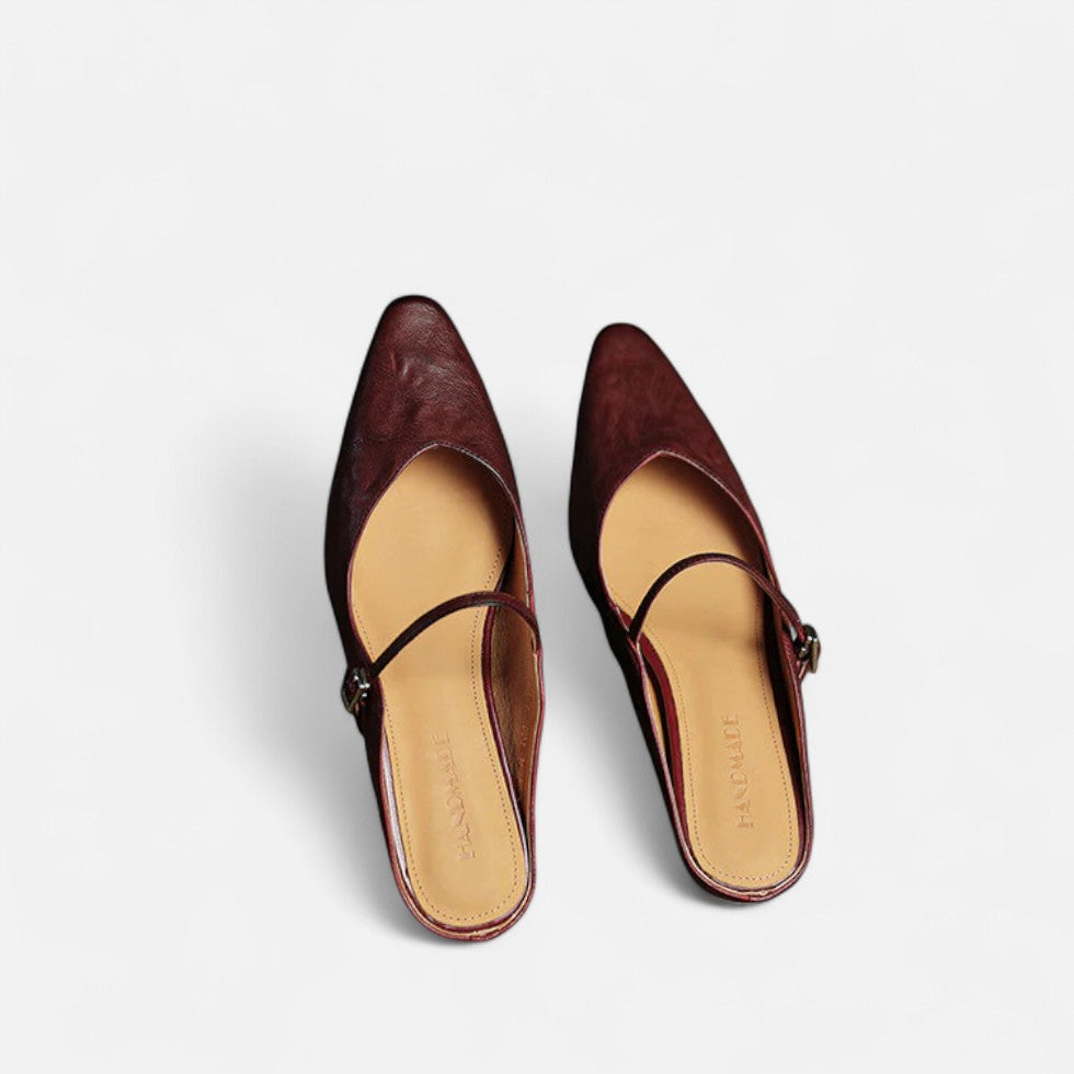 Mules mit Riemchen und spitzer Zehenpartie für Damen