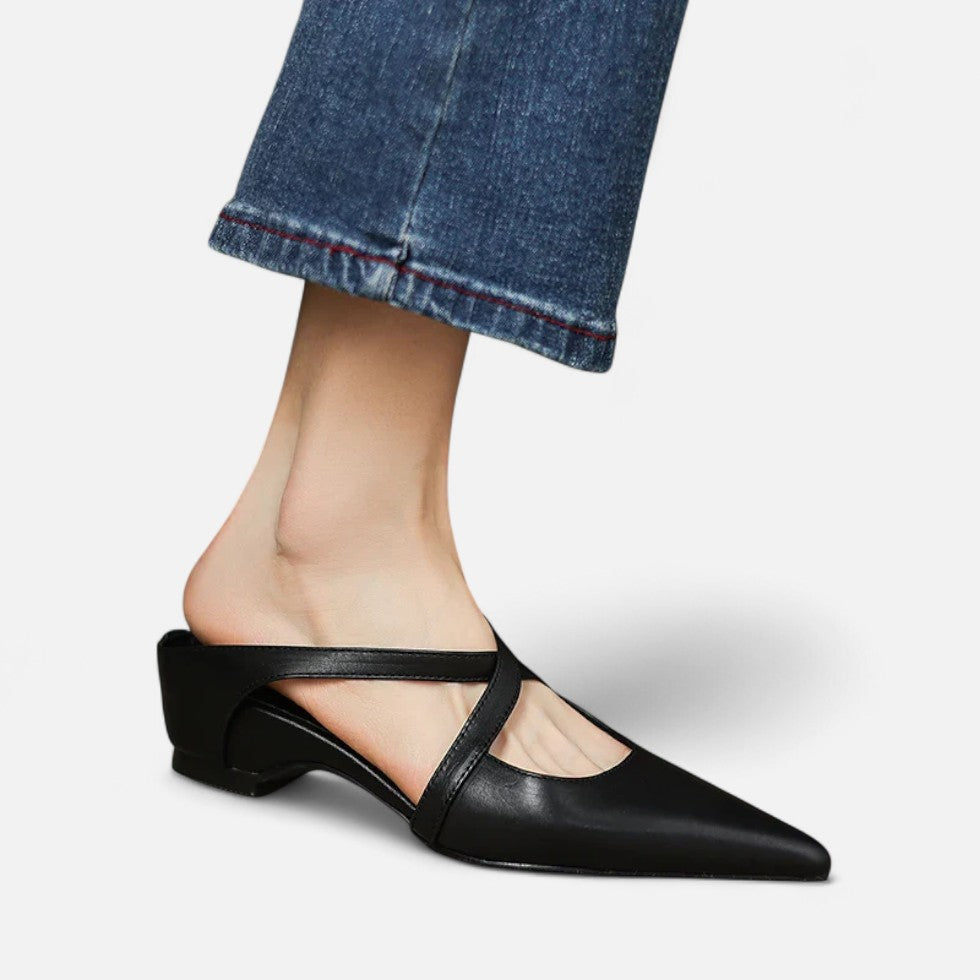 Spitze Flats mit Riemchen für Damen