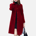 Eleganter Damenmantel mit klassischer Knopfleiste