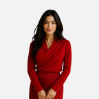 Damen Wickelpullover aus Kaschmir