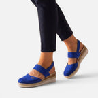 Orthopedic Espadrille Slingback Keilschuhe Stoff Komfortsohle