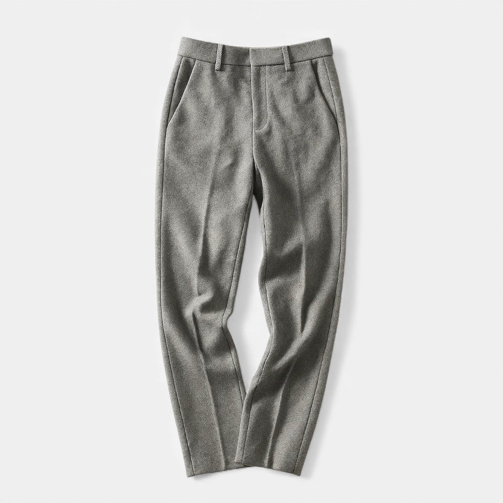 Damen Stoffhose mit Fischgrätenmuster