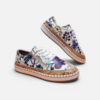 Sneaker mit Blumenmuster und Reißverschluss