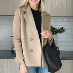 Damen Strickblazer mit Strukturärmeln