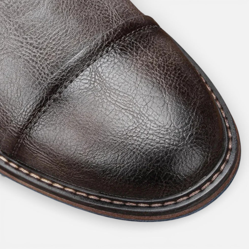 Herren Leder Stiefeletten mit Schnürung