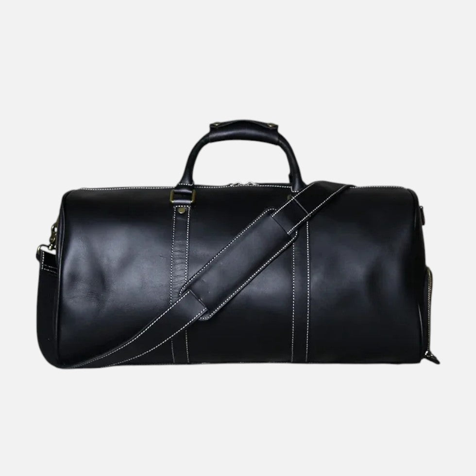 Men's leather travel bag