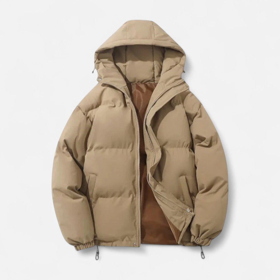 Herren Winterparka mit Kapuze Warm Gefütterte Jacke aus Baumwollmischung