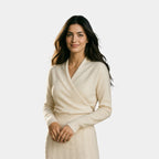 Damen Wickelpullover aus Kaschmir