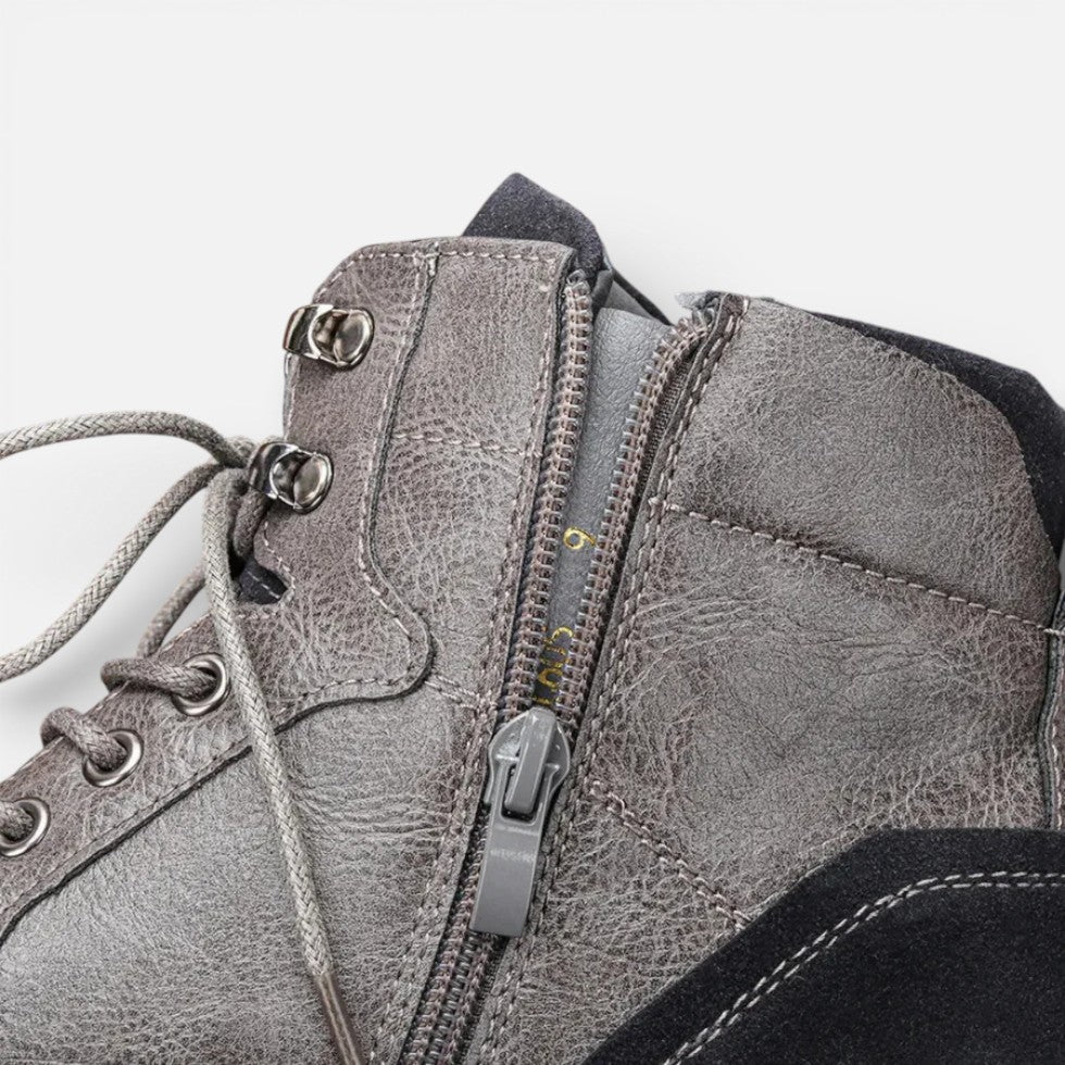 Herren Leder Stiefeletten mit Schnürung