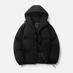 Herren Winterparka mit Kapuze Warm Gefütterte Jacke aus Baumwollmischung