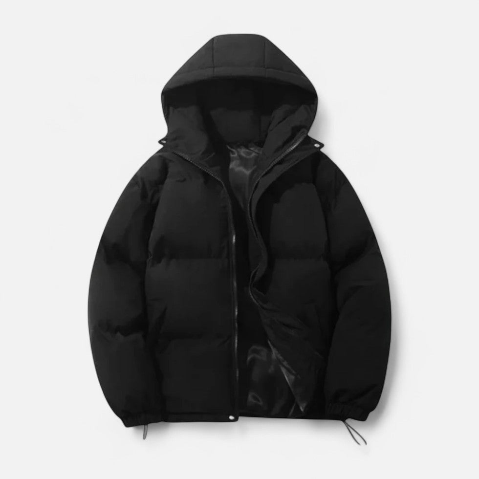 Herren Winterparka mit Kapuze Warm Gefütterte Jacke aus Baumwollmischung