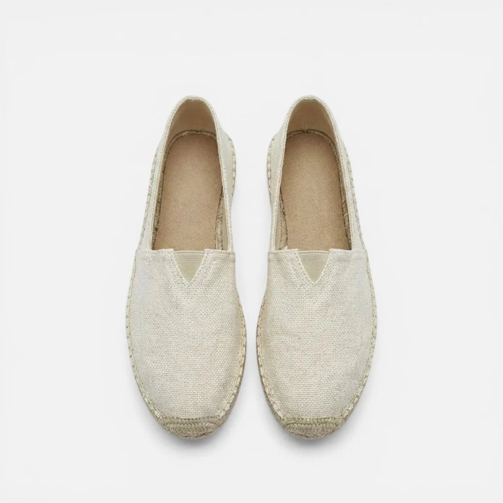Orthopädische Espadrilles Slip On Leinen Optik