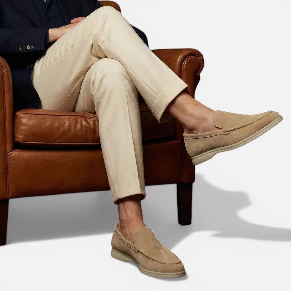 Herre Loafer Slip-On Mokkasin Ruskind-look
