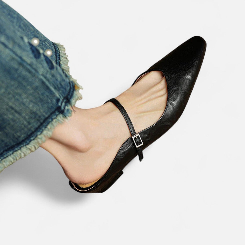 Mules mit Riemchen und spitzer Zehenpartie für Damen