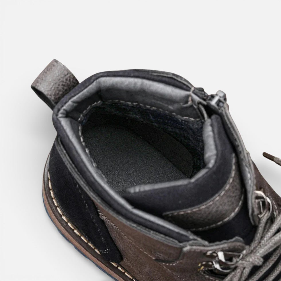 Herren Leder Stiefeletten mit Schnürung