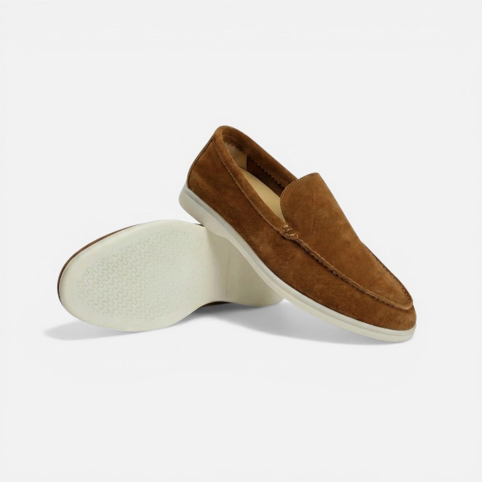 Herre Loafer Slip-On Mokkasin Ruskind-look