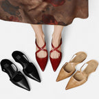 Spitze Flats mit Riemchen für Damen