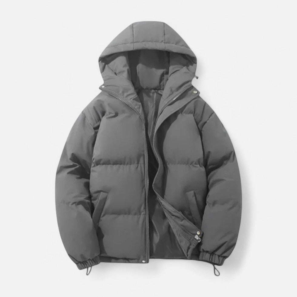 Herren Winterparka mit Kapuze Warm Gefütterte Jacke aus Baumwollmischung
