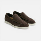 Herre Loafer Slip-On Mokkasin Ruskind-look