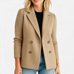 Damen Strickblazer mit Strukturärmeln