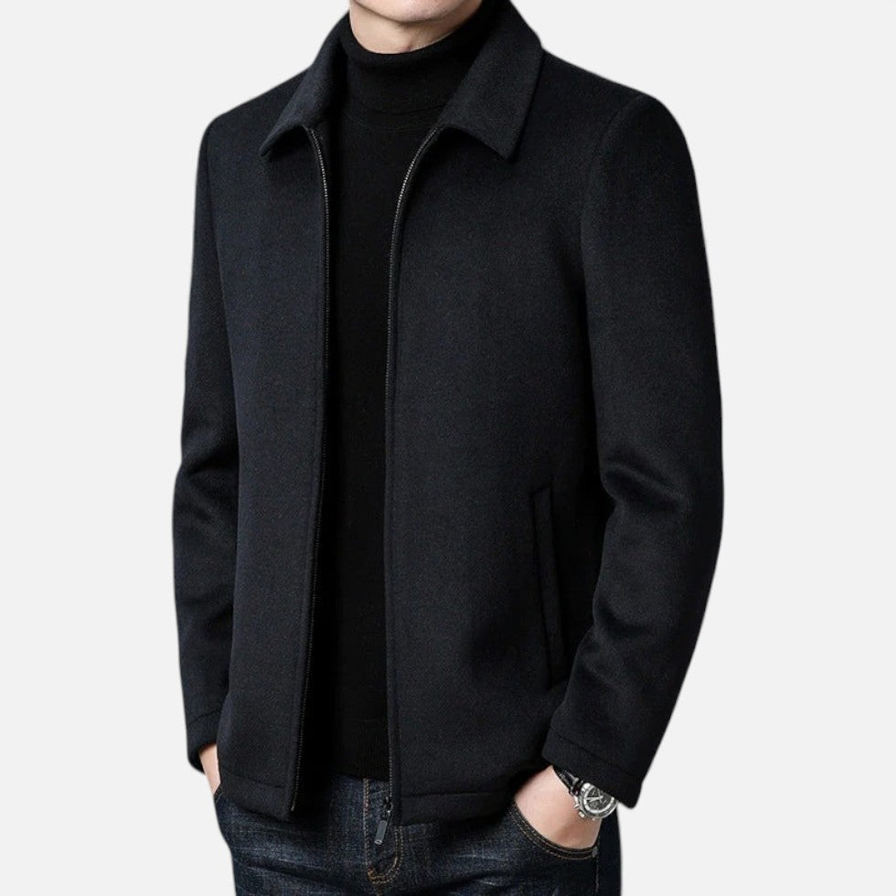 Herren Wolljacke mit klassischem Kragen