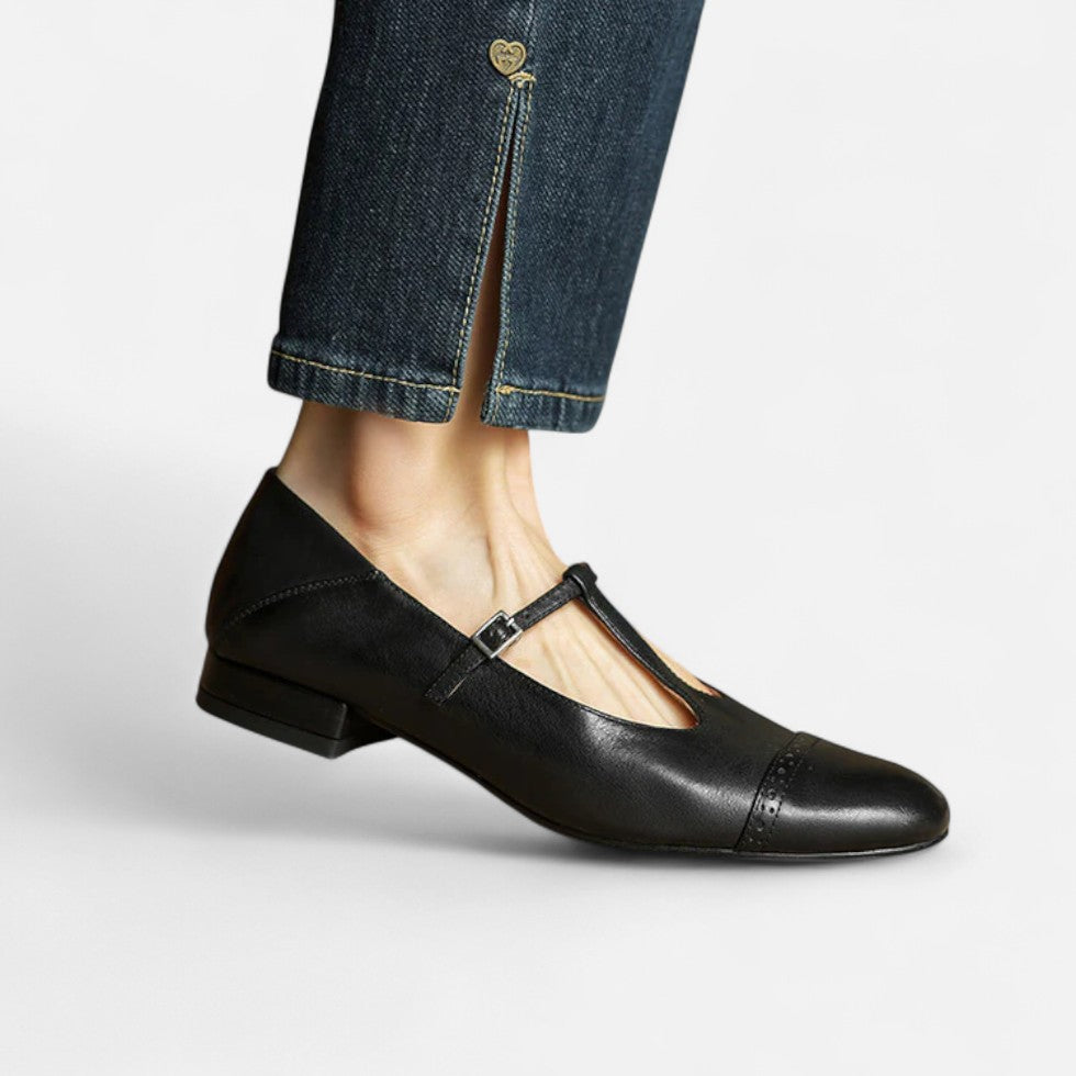 Elegante Flats mit Vintage Riemchen für Damen