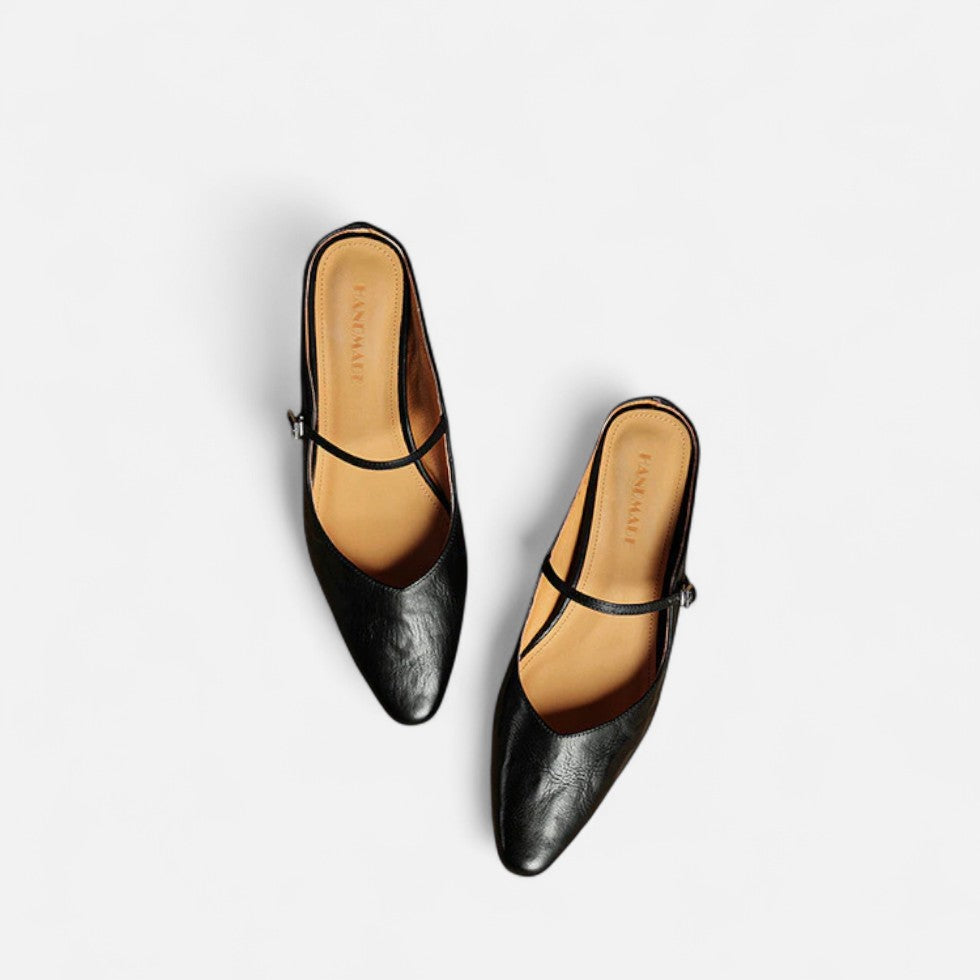 Mules mit Riemchen und spitzer Zehenpartie für Damen