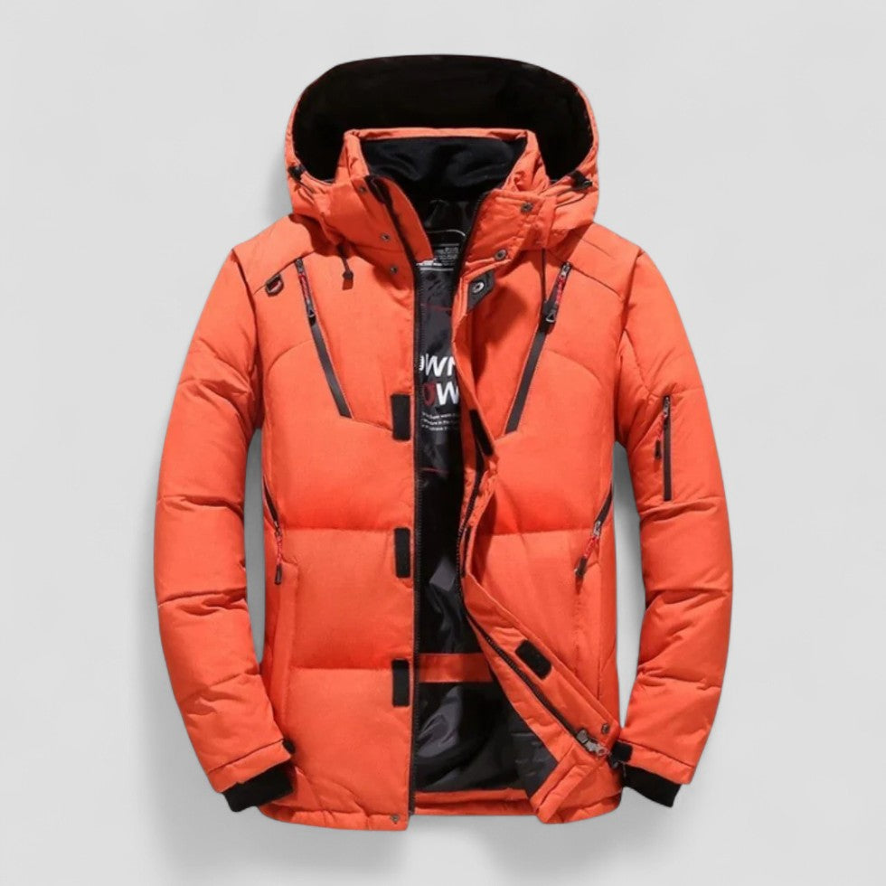 Gefütterte Winterjacke mit Kapuze für Herren