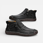 Herren Leder Freizeitschuhe mit Reißverschluss