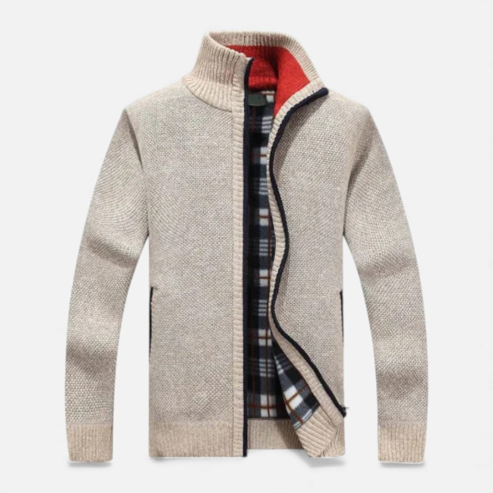 Herren Strickjacke mit Fleecefutter