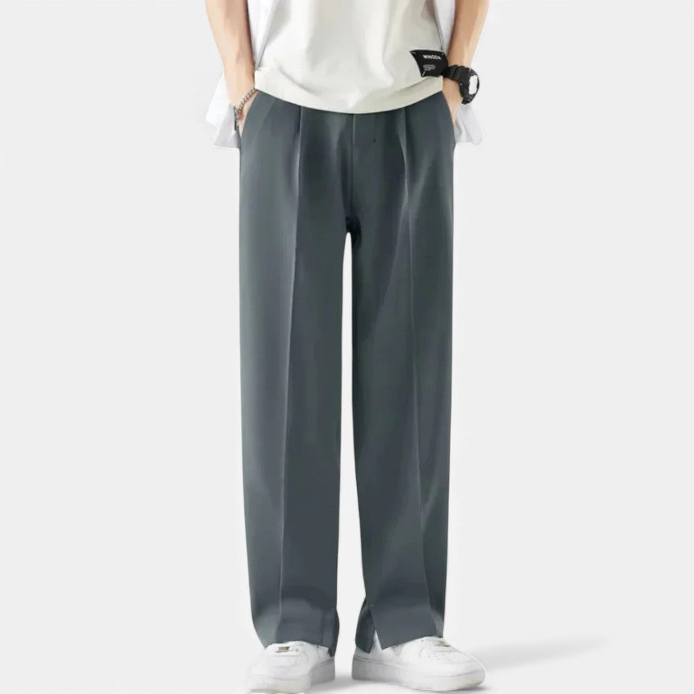 Herren Stoffhose mit weitem Bein