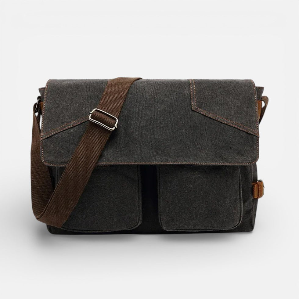 Umhängetasche mit Überschlag und Laptopfach