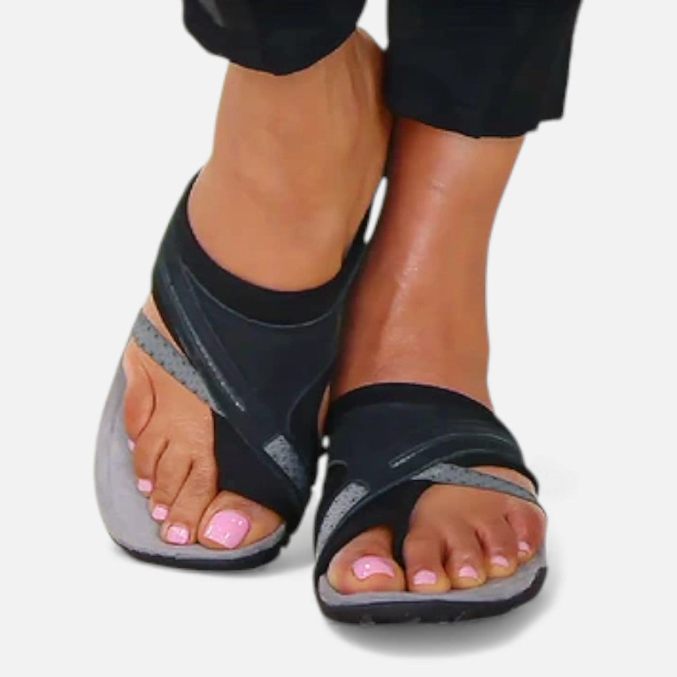 Women's sandals with crisscross straps