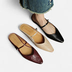 Mules mit Riemchen und spitzer Zehenpartie für Damen