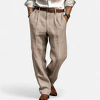 Lightweight linen pants with wide leg for men